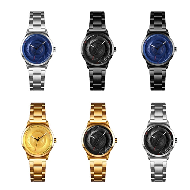 SKMEI 9210 Ladies Business Watch Simple 3D Dial Quartz Watch(Silver Black) - free shipping - PMC TechLife - Order now!