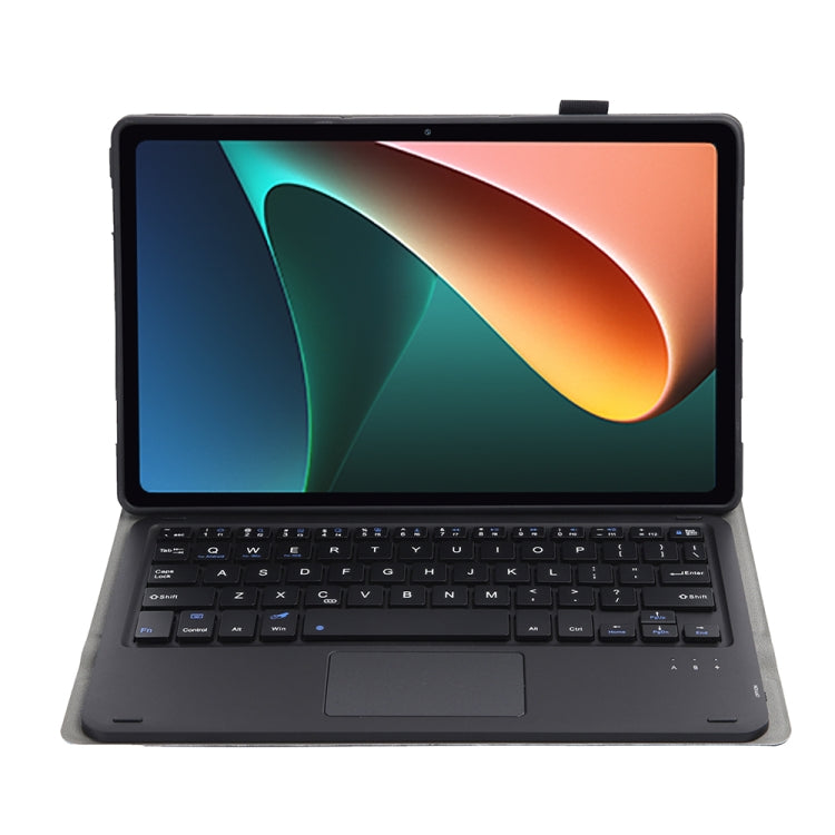 A0N5-A Ultra-thin Detachable Lambskin Texture TPU Bluetooth Keyboard Leather Tablet Case with Holder & Touchpad For Xiaomi Pad 5 / 5 Pro(Black) - Others Keyboard by PMC TechLife | Online Shopping South Africa | PMC TechLife