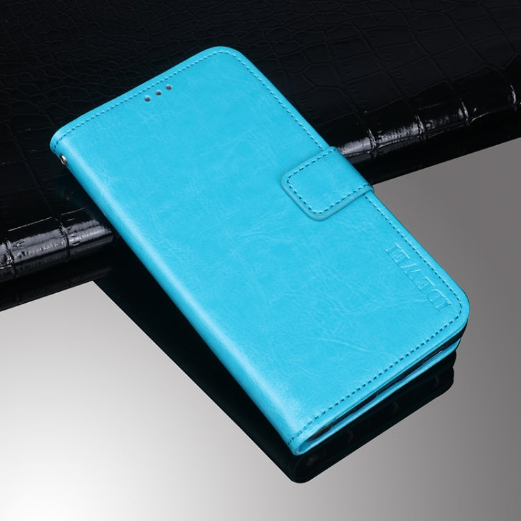 idewei Crazy Horse Texture Horizontal Flip Leather Case with Holder & Card Slots & Wallet For Tecno Spark 7P(Sky Blue) - free shipping - PMC TechLife - Order now!