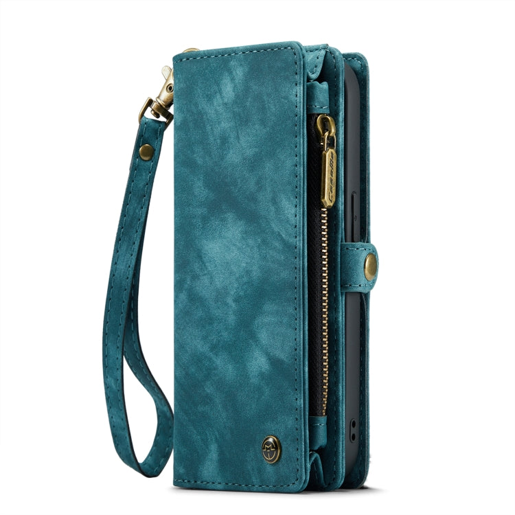 For iPhone 13 Pro CaseMe-008 Detachable Multifunctional Horizontal Flip Leather Case with Card Slot & Holder & Zipper Wallet & Photo Frame (Blue) - free shipping - PMC Jewellery - Order now!