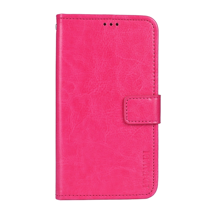 For Ulefone Armor 11 5G idewei Crazy Horse Texture Horizontal Flip Leather Case with Holder & Card Slots & Wallet(Rose Red) - Ulefone Cases by idewei | Online Shopping South Africa | PMC Jewellery | Buy Now Pay Later Mobicred
