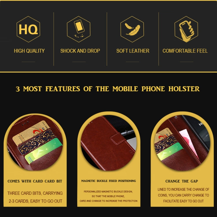 For Ulefone Armor 11 5G idewei Crazy Horse Texture Horizontal Flip Leather Case with Holder & Card Slots & Wallet(Brown) - Ulefone Cases by idewei | Online Shopping South Africa | PMC Jewellery | Buy Now Pay Later Mobicred