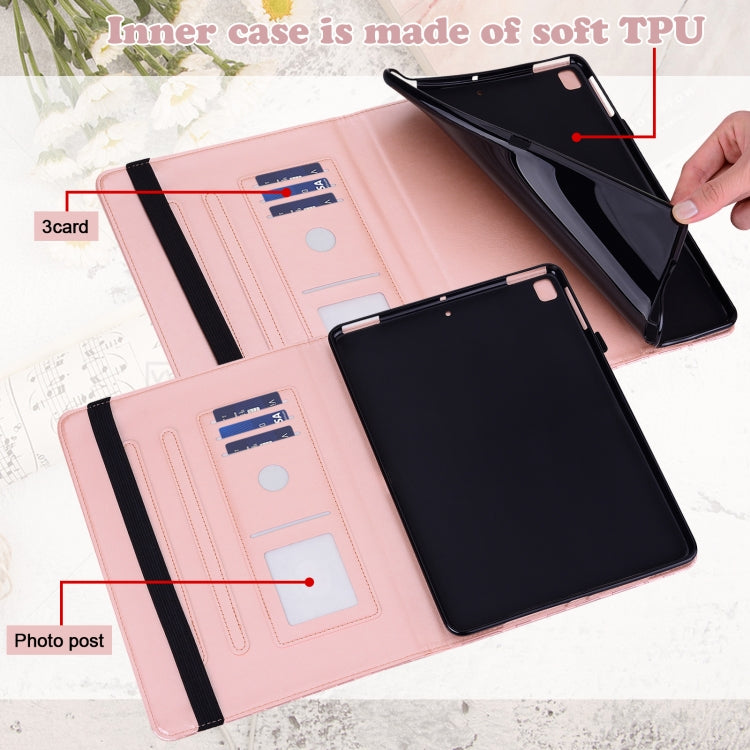 For Huawei MatePad 11 2021 Tree & Deer Pattern Pressed Printing Horizontal Flip PU Leather Case with Holder & Card Slots(Pink) - Huawei by PMC TechLife | Online Shopping South Africa | PMC TechLife | Buy Now Pay Later Mobicred