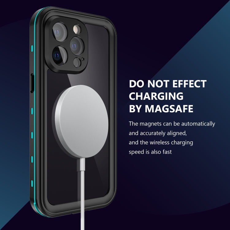 For iPhone 13 Pro RedPepper Transparent Dot Shockproof Waterproof PC + TPU Protective Case  (Blue) - iPhone 13 Pro Cases by RedPepper | Online Shopping South Africa | PMC TechLife | Buy Now Pay Later Mobicred