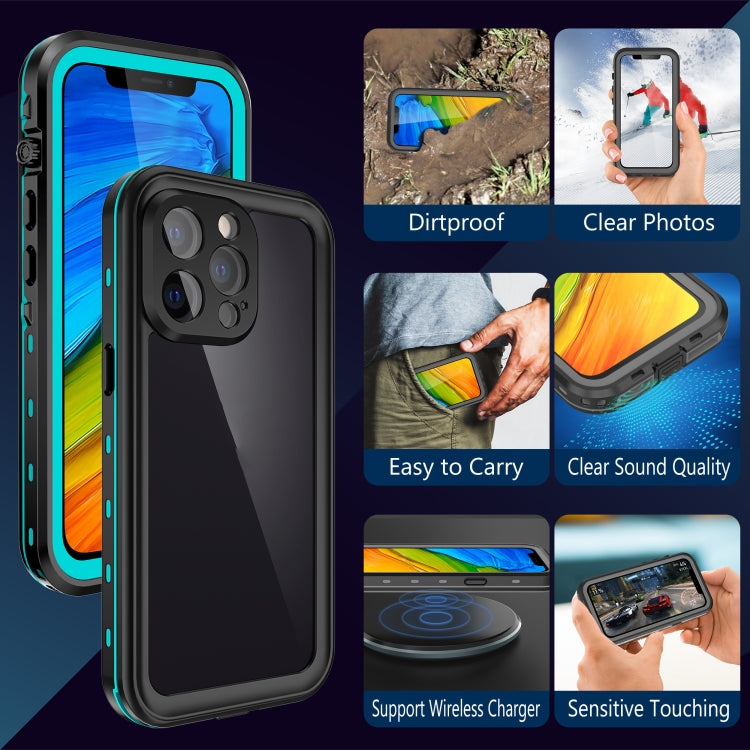 For iPhone 13 Pro RedPepper Transparent Dot Shockproof Waterproof PC + TPU Protective Case  (Blue) - iPhone 13 Pro Cases by RedPepper | Online Shopping South Africa | PMC TechLife | Buy Now Pay Later Mobicred