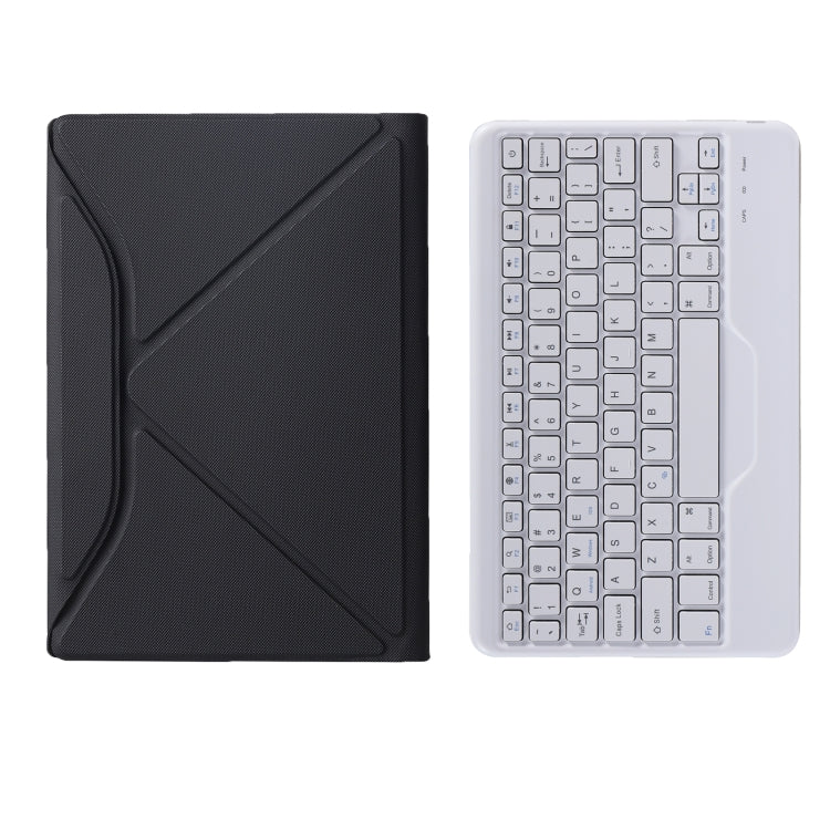 BM12 Diamond Texture Detachable Bluetooth Keyboard Leather Tablet Case with Pen Slot & Triangular Back Support For Lenovo Pad Plus 11 inch TB-J607F / Tab P11 11 inch TB-J606F(Black White) - free shipping - PMC TechLife - Order now!