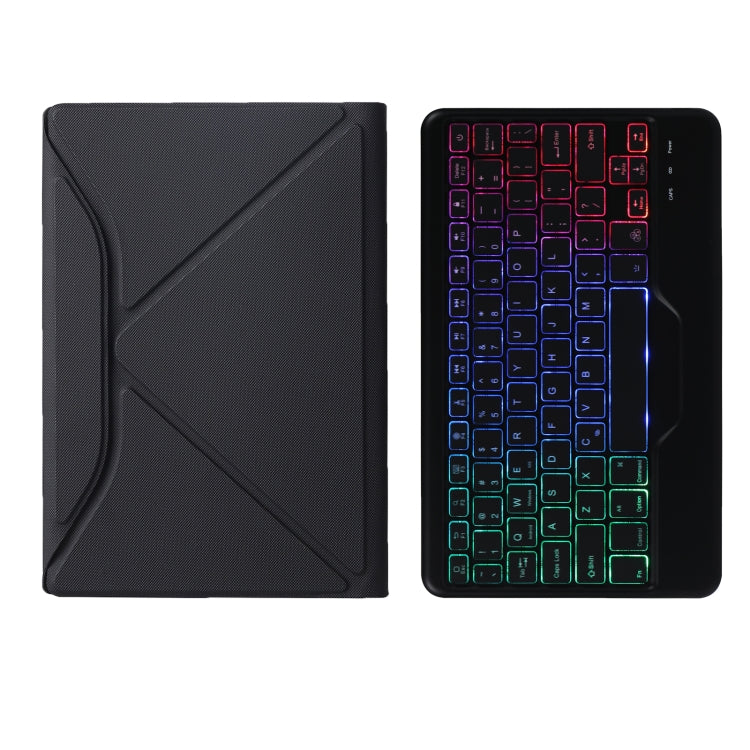 BM13S Backlight Edition Diamond Texture Detachable Bluetooth Keyboard Leather Tablet Case with Pen Slot & Triangular Back Support For Lenovo Pad Pro 11.5 inch 2021 TB-J716F / Tab P11 Pro 11.5 inch TB-J706F(Black) - Lenovo Keyboard by PMC TechLife | Online Shopping South Africa | PMC TechLife