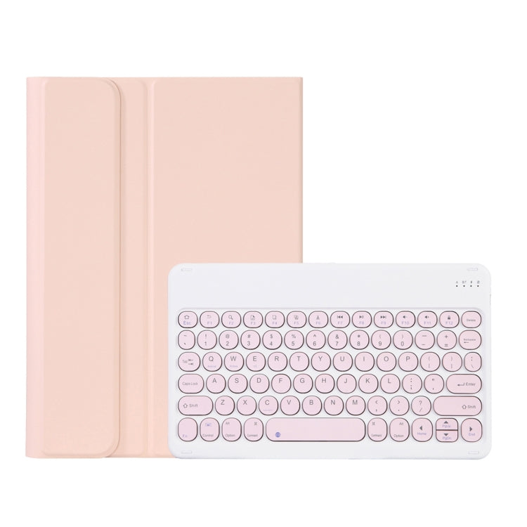 Y0N5 TPU Tablet Case Lambskin Texture Round Keycap Bluetooth Keyboard Leather Tablet Case with Holder For Xiaomi Pad 5 / 5 Pro(Pink + Pink) - Others Keyboard by PMC TechLife | Online Shopping South Africa | PMC TechLife