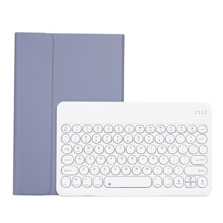Y0N5 TPU Tablet Case Lambskin Texture Round Keycap Bluetooth Keyboard Leather Tablet Case with Holder For Xiaomi Pad 5 / 5 Pro(Purple) - Others Keyboard by PMC TechLife | Online Shopping South Africa | PMC TechLife