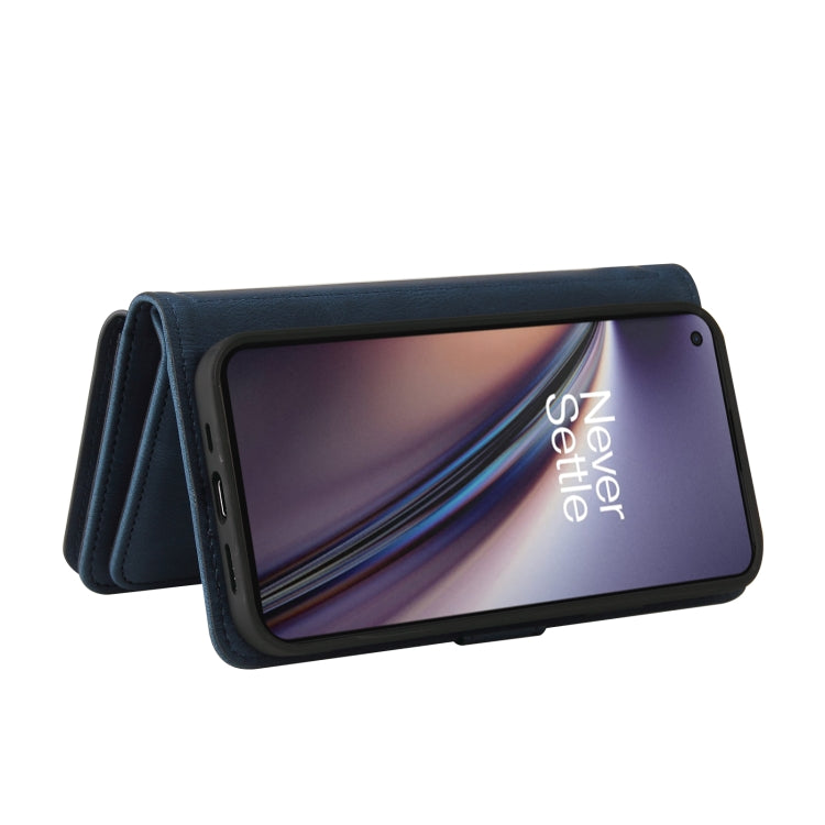 For OnePlus Nord CE 5G Skin Feel PU + TPU Horizontal Flip Leather Case With Holder & 15 Cards Slot & Wallet & Zipper Pocket & Lanyard(Blue) - OnePlus Cases by PMC TechLife | Online Shopping South Africa | PMC TechLife | Buy Now Pay Later Mobicred