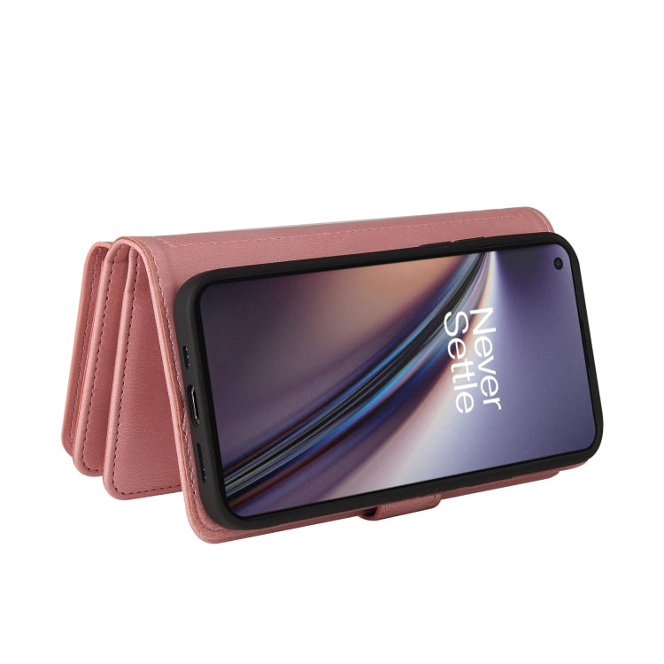 For OnePlus Nord CE 5G Skin Feel PU + TPU Horizontal Flip Leather Case With Holder & 15 Cards Slot & Wallet & Zipper Pocket & Lanyard(Pink) - free shipping - PMC TechLife - Order now!