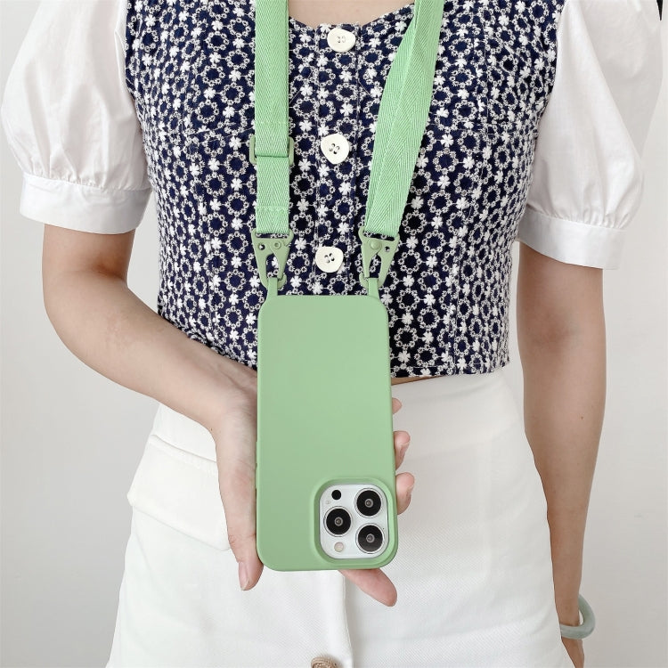 For iPhone 13 Elastic Silicone Protective Case with Wide Neck Lanyard(Pink) - iPhone 13 Cases by PMC TechLife | Online Shopping South Africa | PMC TechLife