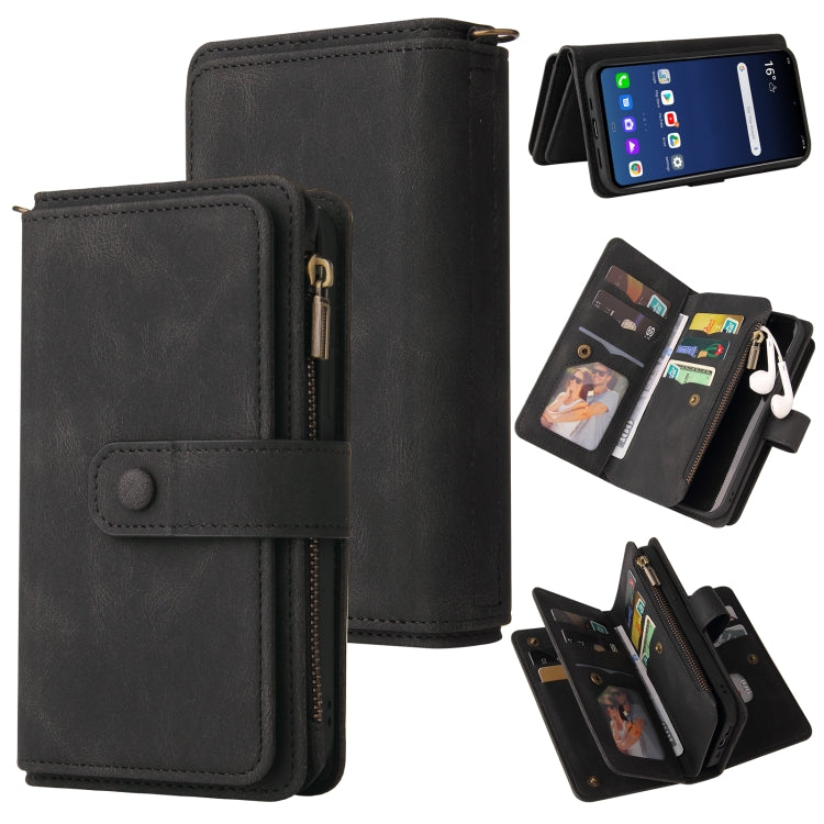 For LG G9 / Velvet Skin Feel PU + TPU Horizontal Flip Leather Case With Holder & 15 Cards Slot & Wallet & Zipper Pocket & Lanyard(Black) - LG by PMC TechLife | Online Shopping South Africa | PMC TechLife | Buy Now Pay Later Mobicred