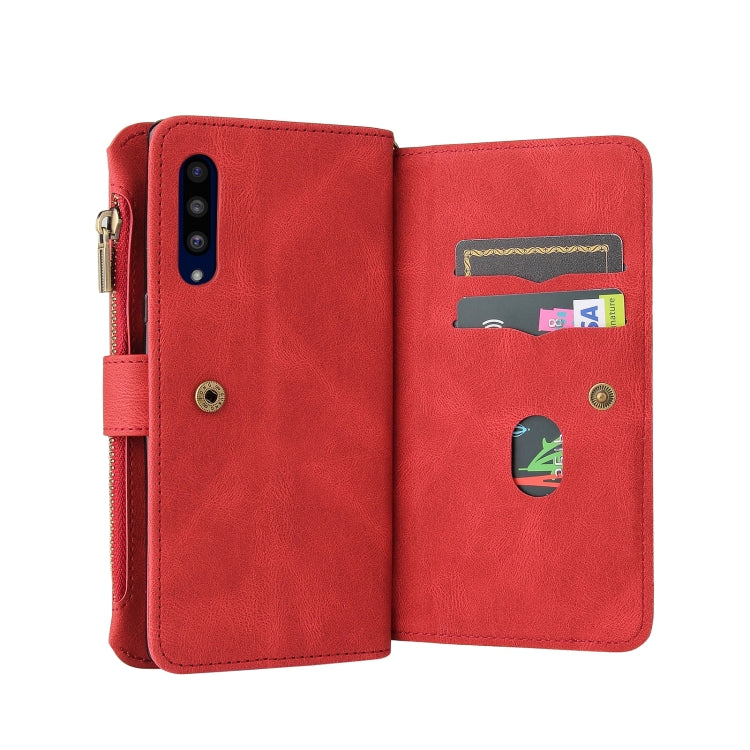 For LG G9 / Velvet Skin Feel PU + TPU Horizontal Flip Leather Case With Holder & 15 Cards Slot & Wallet & Zipper Pocket & Lanyard(Red) - LG by PMC TechLife | Online Shopping South Africa | PMC TechLife | Buy Now Pay Later Mobicred