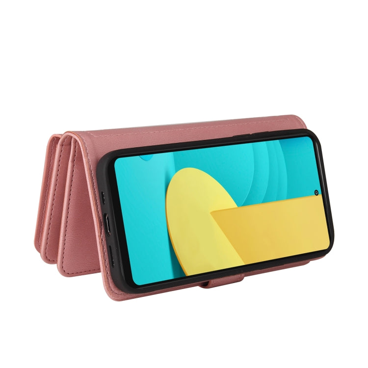 For LG Stylo 7 / Stylo 7 5G Skin Feel PU + TPU Horizontal Flip Leather Case With Holder & 15 Cards Slot & Wallet & Zipper Pocket & Lanyard(Pink) - LG Cases by PMC TechLife | Online Shopping South Africa | PMC TechLife | Buy Now Pay Later Mobicred