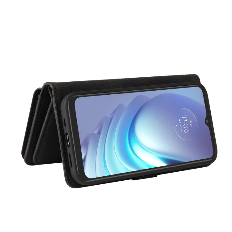 For Motorola Moto G50 Skin Feel PU + TPU Horizontal Flip Leather Case With Holder & 15 Cards Slot & Wallet & Zipper Pocket & Lanyard(Black) - Motorola Cases by PMC TechLife | Online Shopping South Africa | PMC TechLife | Buy Now Pay Later Mobicred