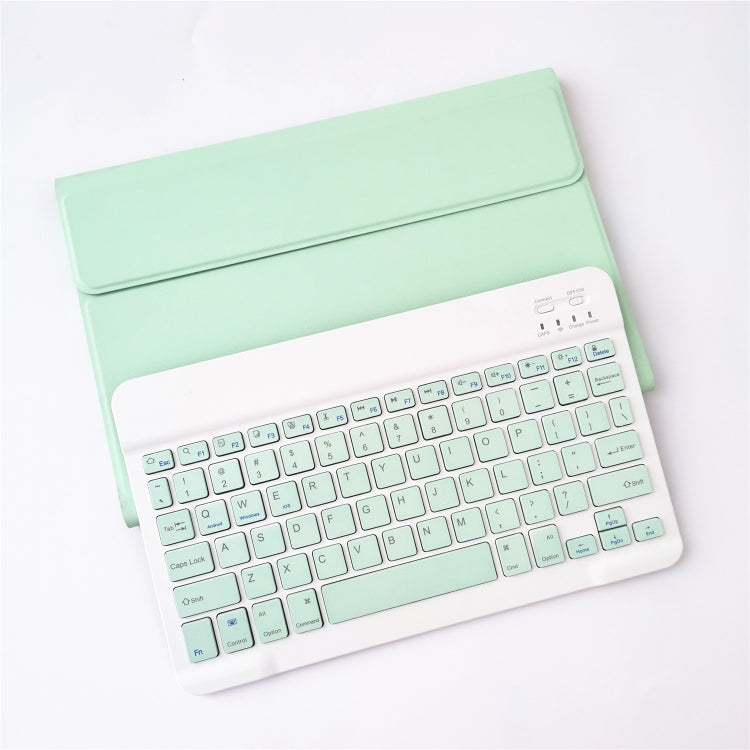 For Lenovo Pad Tab P11 11 inch TB-J606F LX110 Solid Color Detachable Square Keycap Bluetooth Keyboard Leather Tablet Case with Stand(Green) - Lenovo Keyboard by PMC TechLife | Online Shopping South Africa | PMC TechLife