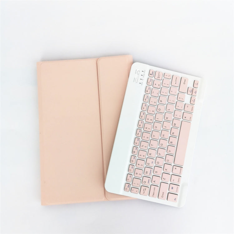 For Lenovo Pad Tab P11 Pro 11.5 inch TB-J706F LX115 Solid Color Detachable Square Keycap Bluetooth Keyboard Leather Tablet Case with Stand(Pink) - Lenovo Keyboard by PMC TechLife | Online Shopping South Africa | PMC TechLife
