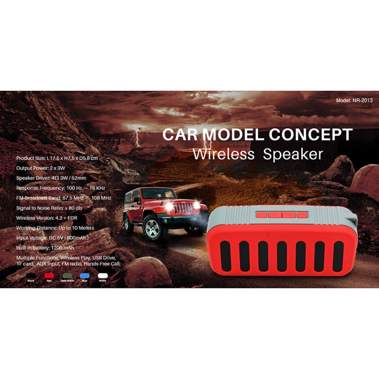 NewRixing NR-2013 TWS Car Exhaust Duct-shaped Bluetooth Speaker(White) - free shipping - PMC Jewellery - Order now!