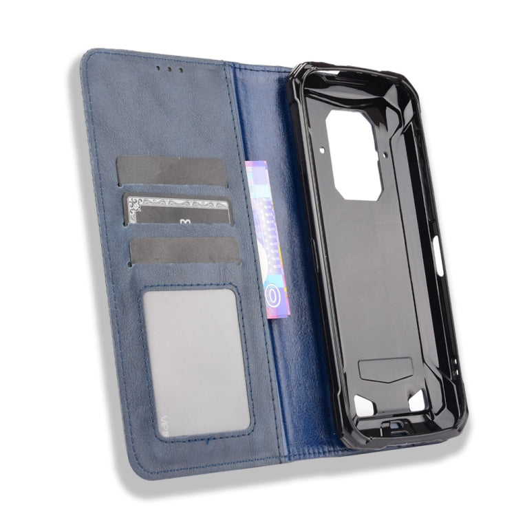 For Doogee S86 / S86 Pro Magnetic Buckle Retro Pattern Horizontal Flip Leather Case with Holder & Card Slot & Wallet(Blue) - More Brand by PMC TechLife | Online Shopping South Africa | PMC TechLife | Buy Now Pay Later Mobicred