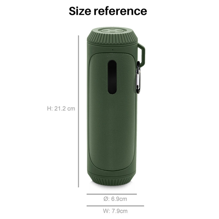NewRixing NR-4016A TWS Outdoor Splashproof Bluetooth Speaker with Carabiner Handle & SOS Flashlight(Red) - free shipping - PMC Jewellery - Order now!
