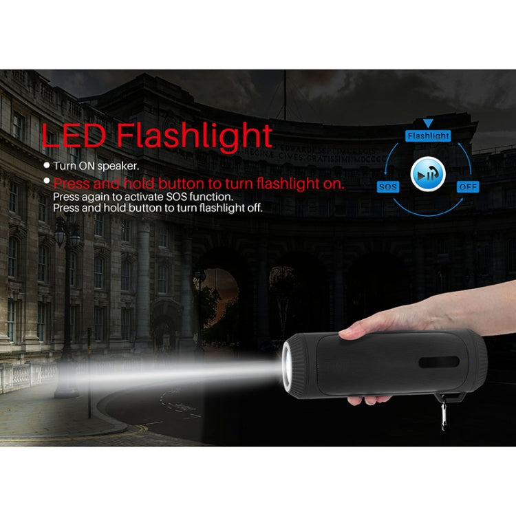 NewRixing NR-4016A TWS Outdoor Splashproof Bluetooth Speaker with Carabiner Handle & SOS Flashlight(Red) - free shipping - PMC Jewellery - Order now!