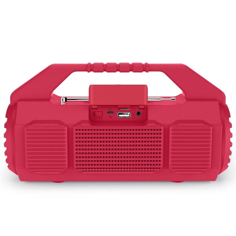 NewRixing NR-4025FM Outdoor Splash-proof Water Portable Bluetooth Speaker, Support Hands-free Call / TF Card / FM / U Disk(Red) - free shipping - PMC Jewellery - Order now!