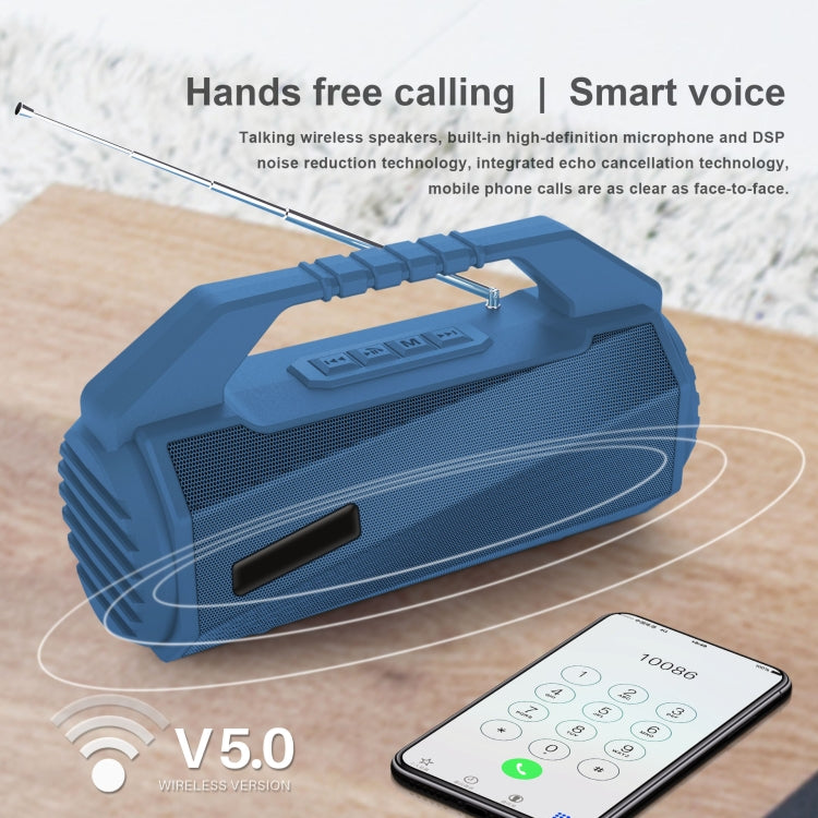 NewRixing NR-4025FM Outdoor Splash-proof Water Portable Bluetooth Speaker, Support Hands-free Call / TF Card / FM / U Disk(Black) - free shipping - PMC Jewellery - Order now!