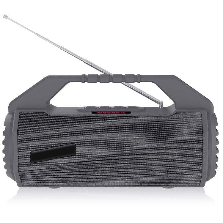 NewRixing NR-4025FM with Screen Outdoor Splash-proof Water Portable Bluetooth Speaker, Support Hands-free Call / TF Card / FM / U Disk(Grey) - free shipping - PMC Jewellery - Order now!