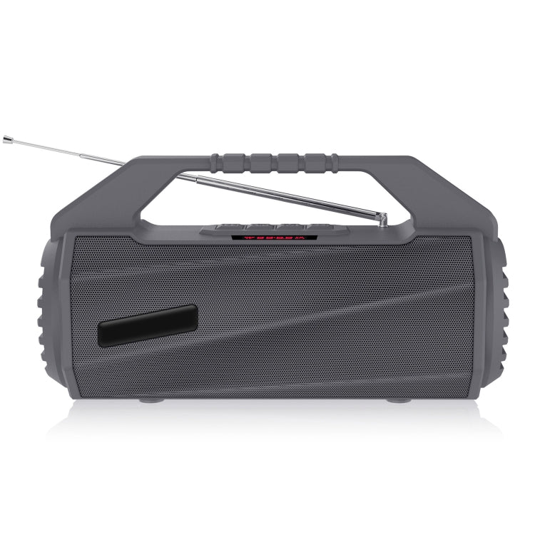NewRixing NR-4025FM with Screen Outdoor Splash-proof Water Portable Bluetooth Speaker, Support Hands-free Call / TF Card / FM / U Disk(Grey) - free shipping - PMC Jewellery - Order now!