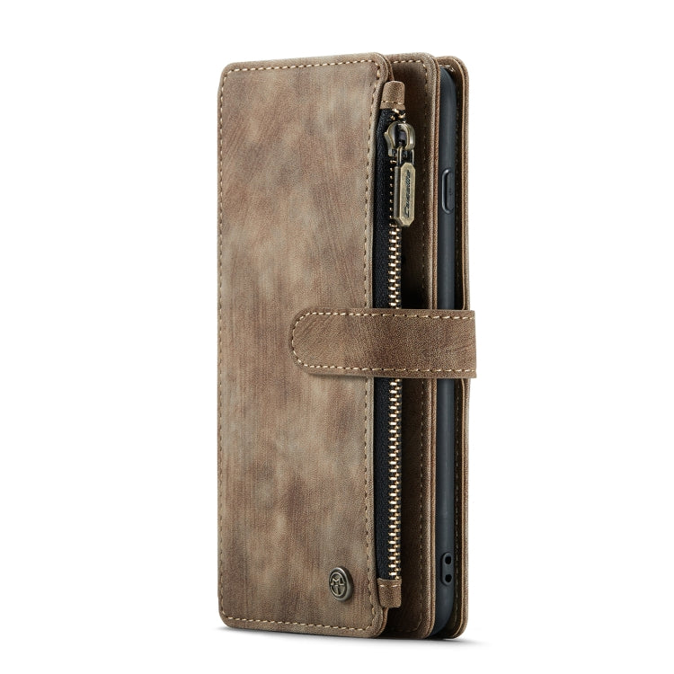 CaseMe-C30 PU + TPU Multifunctional Horizontal Flip Leather Case with Holder & Card Slot & Wallet & Zipper Pocket For iPhone 8 Plus & 7 Plus & 6 Plus(Brown) - More iPhone Cases by CaseMe | Online Shopping South Africa | PMC Jewellery | Buy Now Pay Later Mobicred