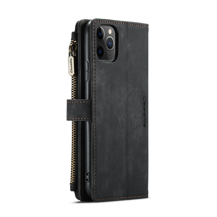For iPhone 11 Pro Max CaseMe-C30 PU + TPU Multifunctional Horizontal Flip Leather Case with Holder & Card Slot & Wallet & Zipper Pocket (Black) - iPhone 11 Pro Max Cases by CaseMe | Online Shopping South Africa | PMC Jewellery | Buy Now Pay Later Mobicred