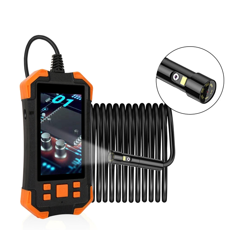 T20 4.3 inch IPS Color Screen 7.9mm Dual Cameras Waterproof Hard Cable Digital Endoscope, Length:2m(Black Orange) - free shipping - PMC TechLife - Order now!