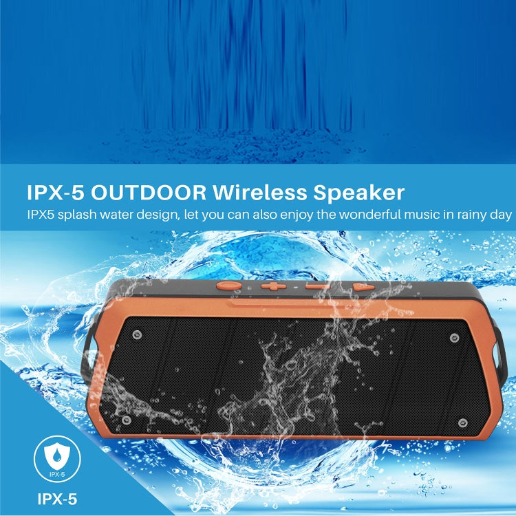 NewRixing NR-5000 IPX5 High Fidelity Bluetooth Speaker, Support Hands-free Call / TF Card / FM / U Disk(Red) - free shipping - PMC Jewellery - Order now!