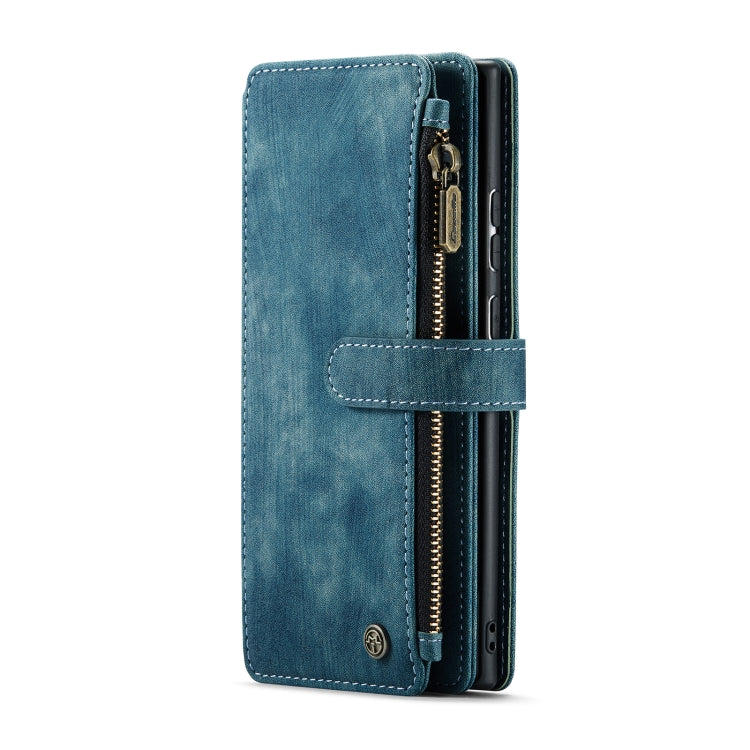 For Samsung Galaxy Note20 Ultra CaseMe-C30 PU + TPU Multifunctional Horizontal Flip Leather Case with Holder & Card Slot & Wallet & Zipper Pocket(Blue) - free shipping - PMC Jewellery - Order now!