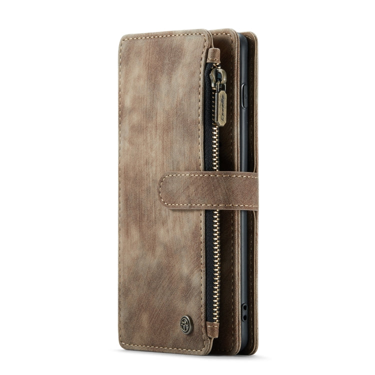 For Samsung Galaxy S10+ CaseMe-C30 PU + TPU Multifunctional Horizontal Flip Leather Case with Holder & Card Slot & Wallet & Zipper Pocket(Brown) - free shipping - PMC Jewellery - Order now!