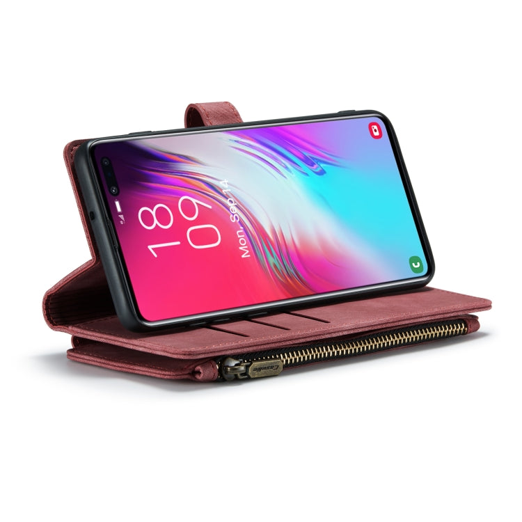 For Samsung Galaxy S10+ CaseMe-C30 PU + TPU Multifunctional Horizontal Flip Leather Case with Holder & Card Slot & Wallet & Zipper Pocket(Red) - free shipping - PMC Jewellery - Order now!