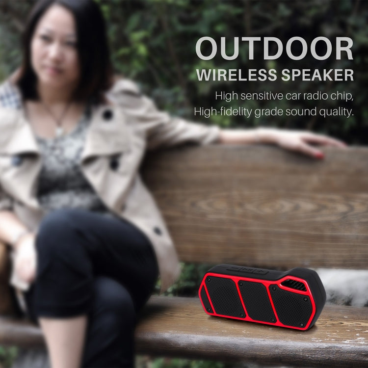 NewRixing NR-5011 Outdoor Portable Bluetooth Speakerr, Support Hands-free Call / TF Card / FM / U Disk(Black) - free shipping - PMC Jewellery - Order now!