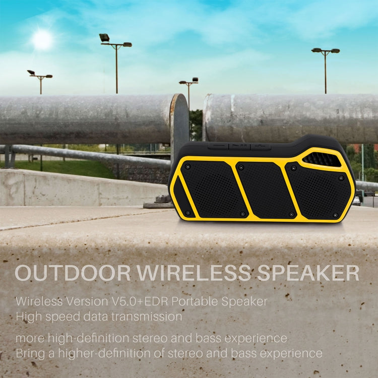 NewRixing NR-5011 Outdoor Portable Bluetooth Speakerr, Support Hands-free Call / TF Card / FM / U Disk(Black) - free shipping - PMC Jewellery - Order now!