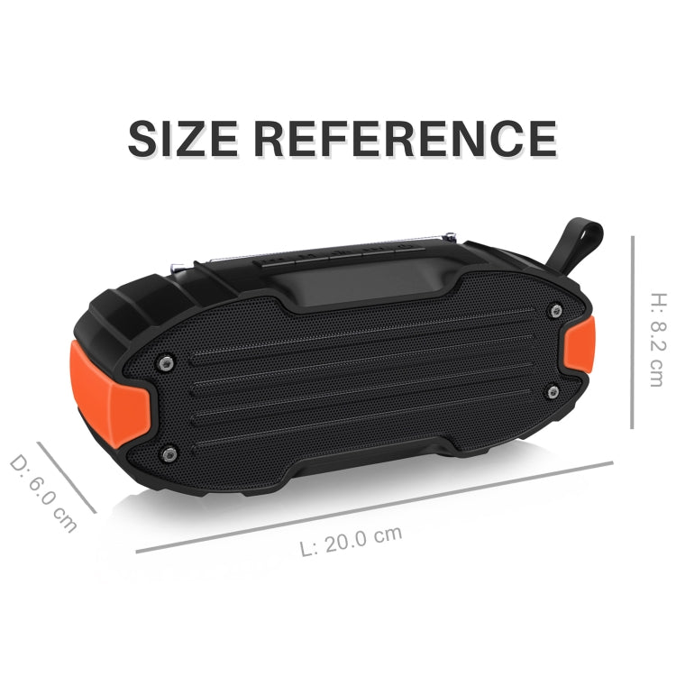 New Rixing NR-907FM TWS Outdoor Bluetooth Speaker Support Hands-free Call / FM with Handle & Antenna(Black) - Desktop Speaker by NewRixing | Online Shopping South Africa | PMC Jewellery | Buy Now Pay Later Mobicred