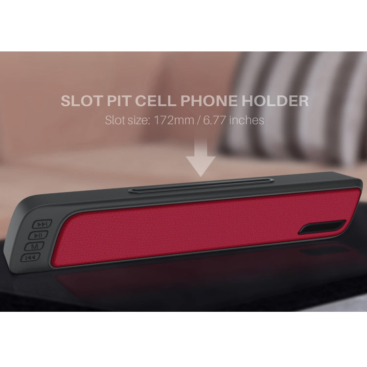 NewRixing NR-7018 Outdoor Portable Bluetooth Speaker with Phone Holder, Support Hands-free Call / TF Card / FM / U Disk(Blue) - free shipping - PMC Jewellery - Order now!