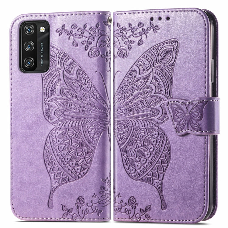 For Blackview A100 Butterfly Love Flower Embossed Horizontal Flip Leather Case with Holder & Card Slots & Wallet & Lanyard(Light Purple) - More Brand by PMC TechLife | Online Shopping South Africa | PMC TechLife | Buy Now Pay Later Mobicred