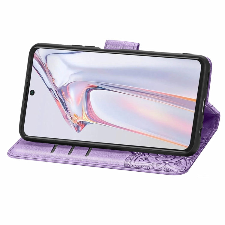 For Blackview A100 Butterfly Love Flower Embossed Horizontal Flip Leather Case with Holder & Card Slots & Wallet & Lanyard(Light Purple) - More Brand by PMC TechLife | Online Shopping South Africa | PMC TechLife | Buy Now Pay Later Mobicred