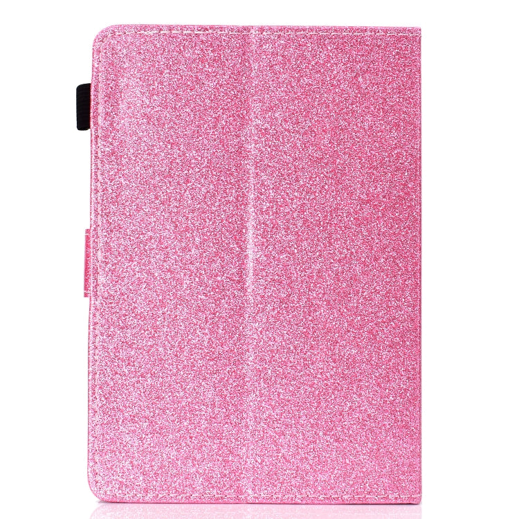 For 10 inch Tablet Varnish Glitter Powder Horizontal Flip Leather Case with Holder & Card Slot(Pink) - 10 - 11 inch by PMC TechLife | Online Shopping South Africa | PMC TechLife | Buy Now Pay Later Mobicred
