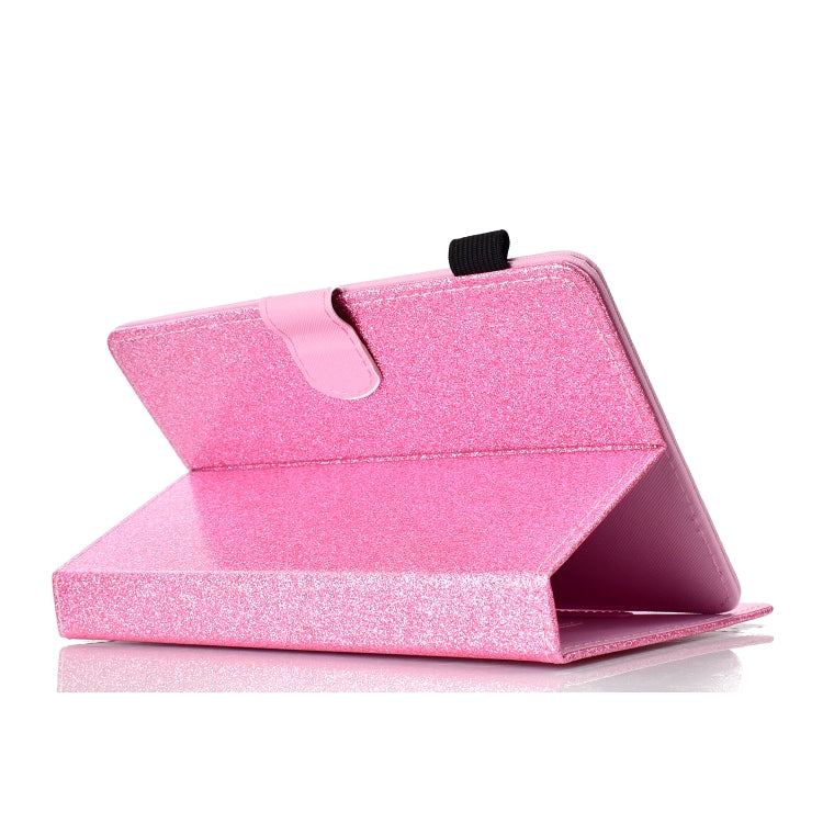 For 10 inch Tablet Varnish Glitter Powder Horizontal Flip Leather Case with Holder & Card Slot(Pink) - 10 - 11 inch by PMC TechLife | Online Shopping South Africa | PMC TechLife | Buy Now Pay Later Mobicred