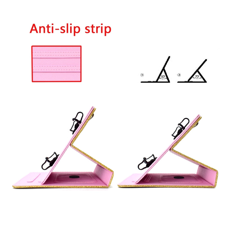 For 10 inch Tablet Varnish Glitter Powder Horizontal Flip Leather Case with Holder & Card Slot(Purple) - 10 - 11 inch by PMC TechLife | Online Shopping South Africa | PMC TechLife | Buy Now Pay Later Mobicred