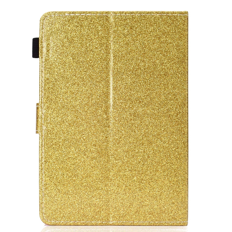 For 10 inch Tablet Varnish Glitter Powder Horizontal Flip Leather Case with Holder & Card Slot(Gold) - 10 - 11 inch by PMC TechLife | Online Shopping South Africa | PMC TechLife | Buy Now Pay Later Mobicred