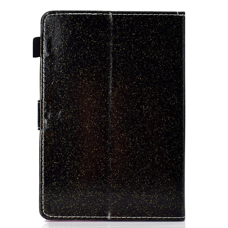 For 10 inch Tablet Varnish Glitter Powder Horizontal Flip Leather Case with Holder & Card Slot(Black) - 10 - 11 inch by PMC TechLife | Online Shopping South Africa | PMC TechLife | Buy Now Pay Later Mobicred