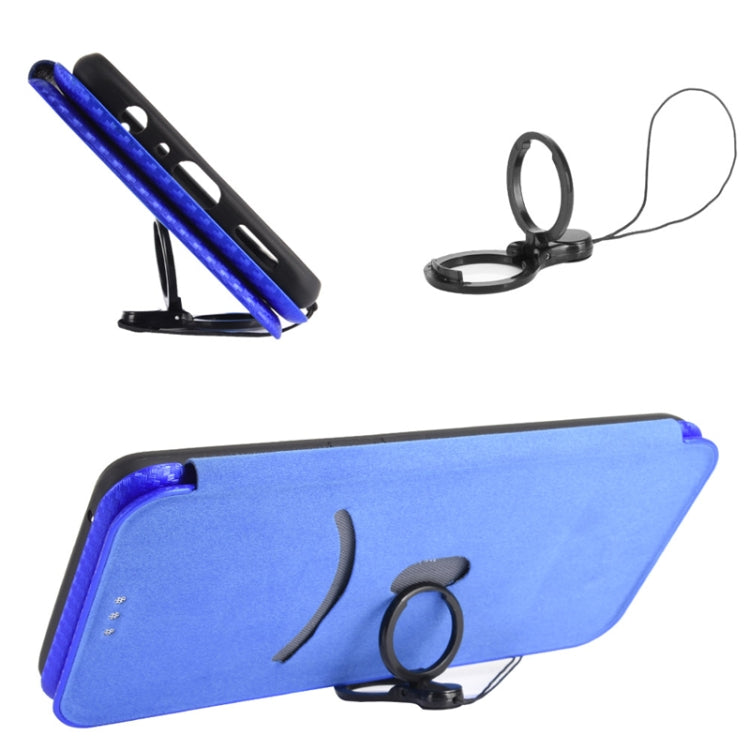 For Doogee S59 / S59 Pro Carbon Fiber Texture Horizontal Flip TPU + PC + PU Leather Case with Card Slot(Blue) - More Brand by PMC TechLife | Online Shopping South Africa | PMC TechLife | Buy Now Pay Later Mobicred