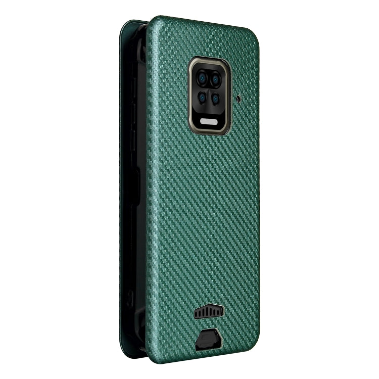 For Doogee S59 / S59 Pro Carbon Fiber Texture Horizontal Flip TPU + PC + PU Leather Case with Card Slot(Green) - More Brand by PMC TechLife | Online Shopping South Africa | PMC TechLife | Buy Now Pay Later Mobicred